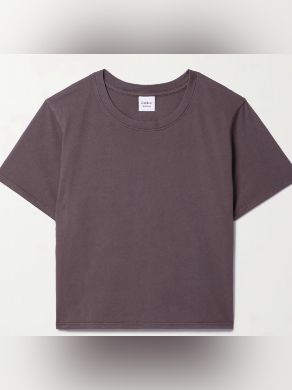 Outdoor Voices Shortsleeve 100% Organic Cotton T-Shirt Size Large Brown